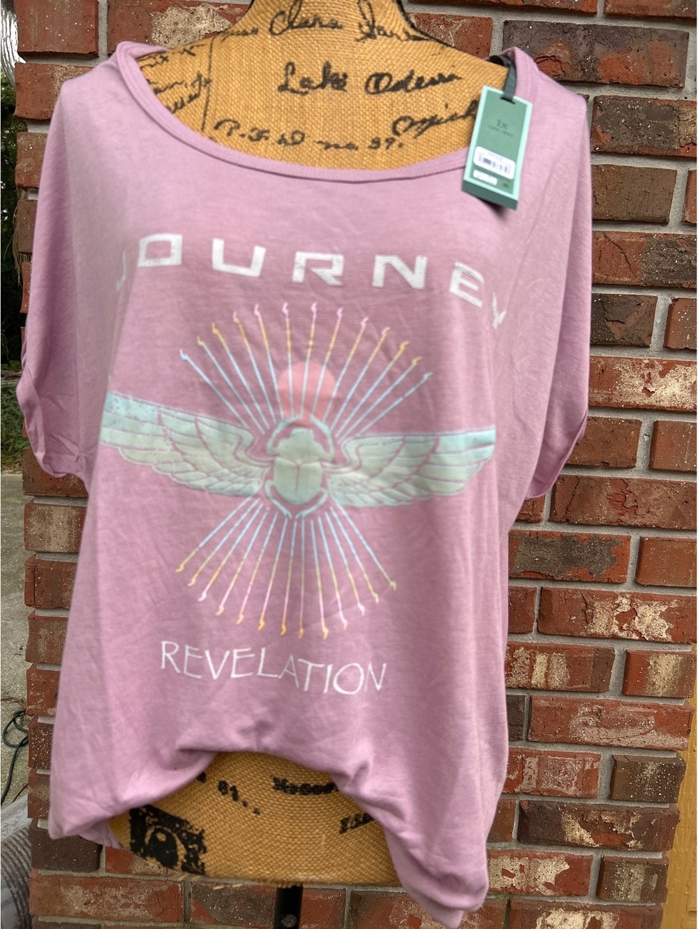 Revelation Journey Graphic T-Shirt in Iced Lavender, Size 1X